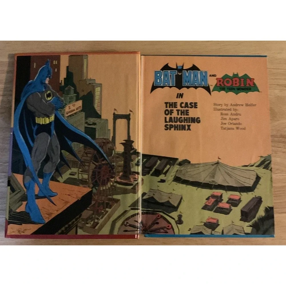 Batman & Robin. Case‎ of the Laughing Sphinx. DC hardback book with cassette tap